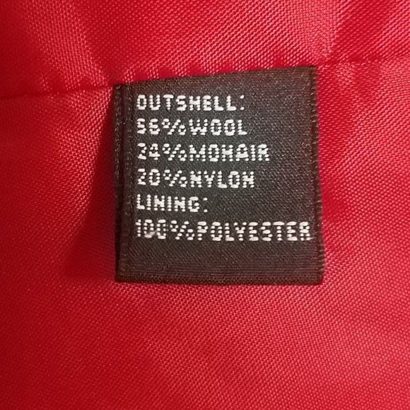 Vintage Josephine Chaus Red Mohair Wool Jacket (Size 8) EUC 1day Sale - Picture 4 of 4